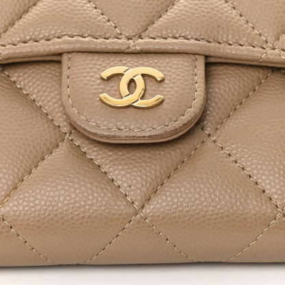 Chanel Caviar Quilted Long Flap Wallet Beige 13 of 15