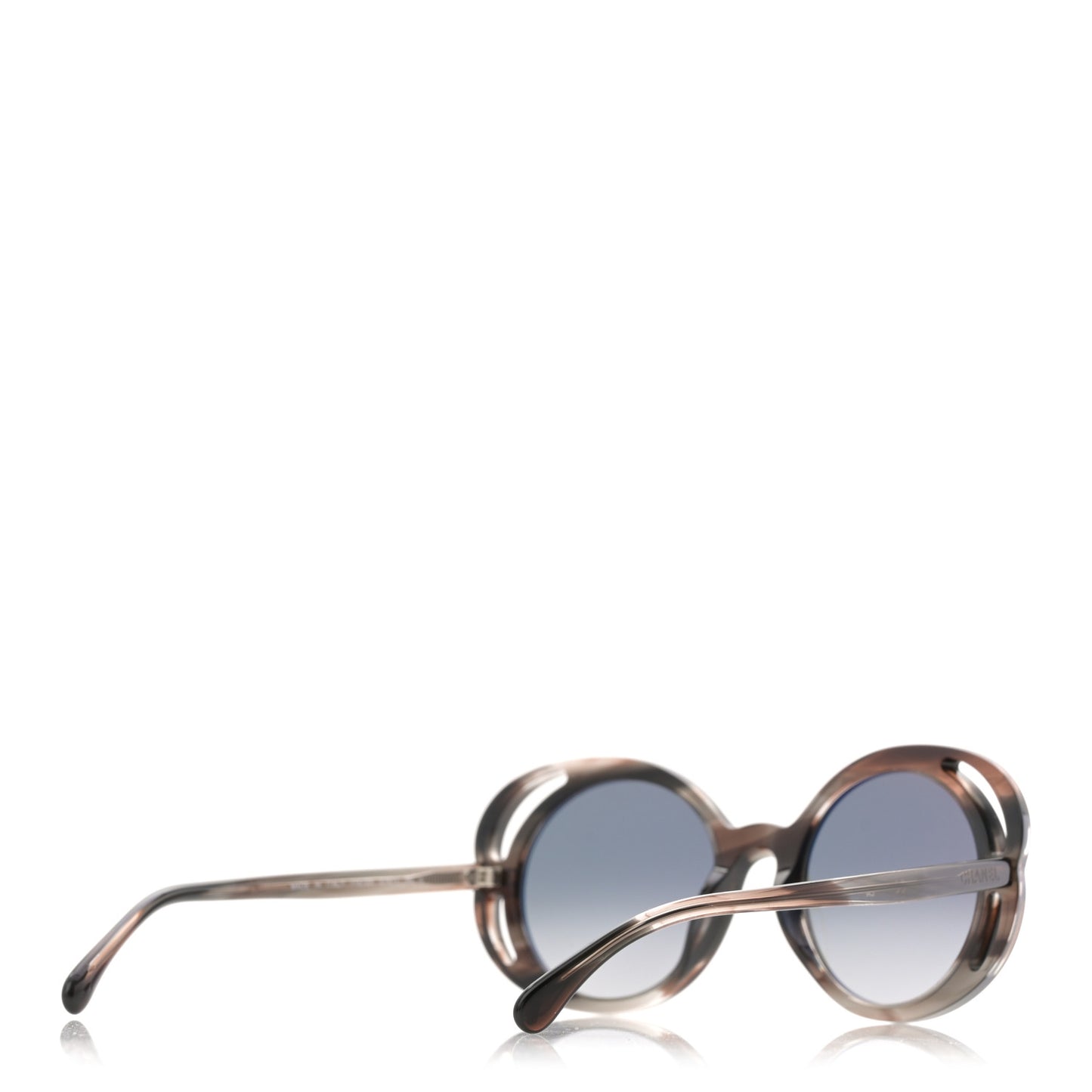 Acetate Round Sunglasses 71572A Black Tortoise