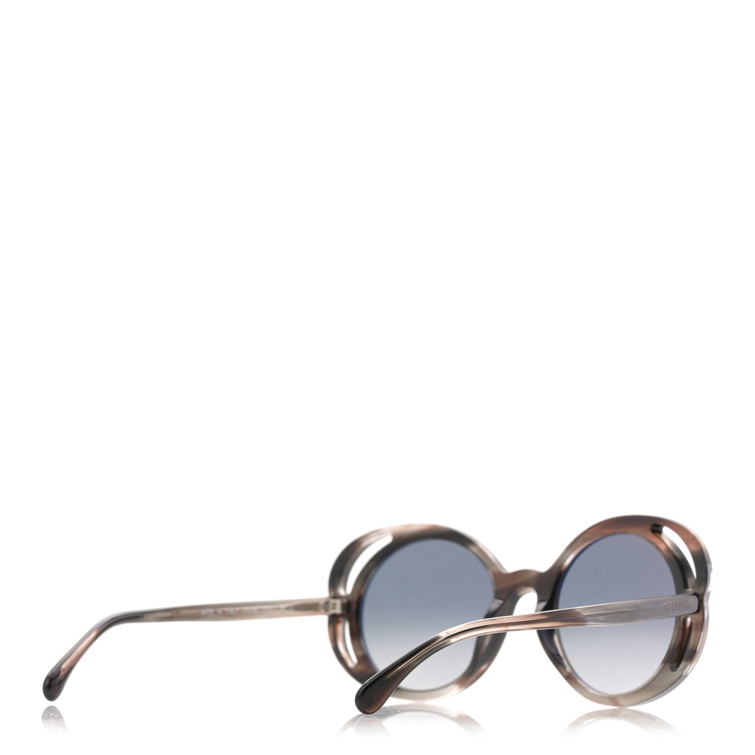 Chanel Acetate Round Sunglasses 71572A Black Tortoise 4 of 8