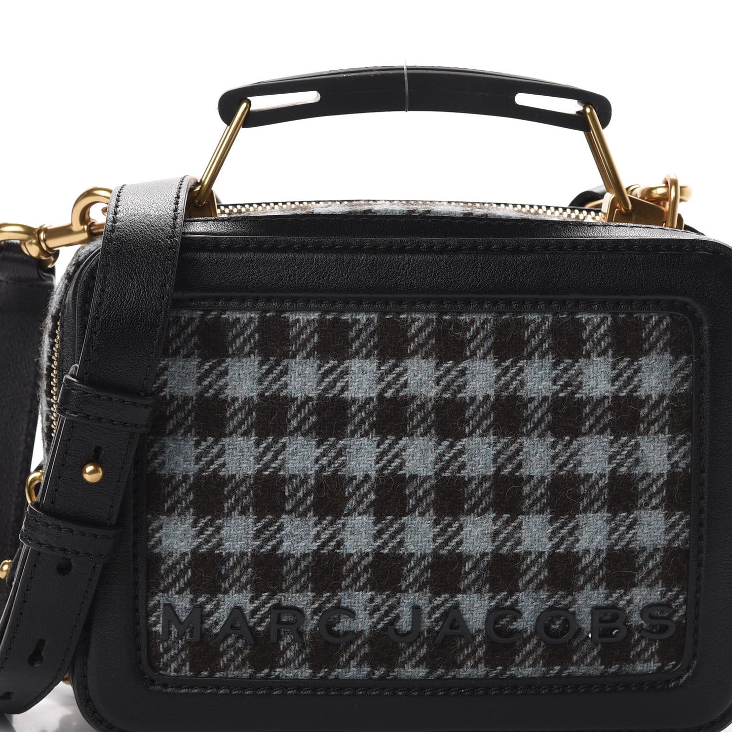 Calfskin Tweed The Box 20 Crossbody Black Multicolor