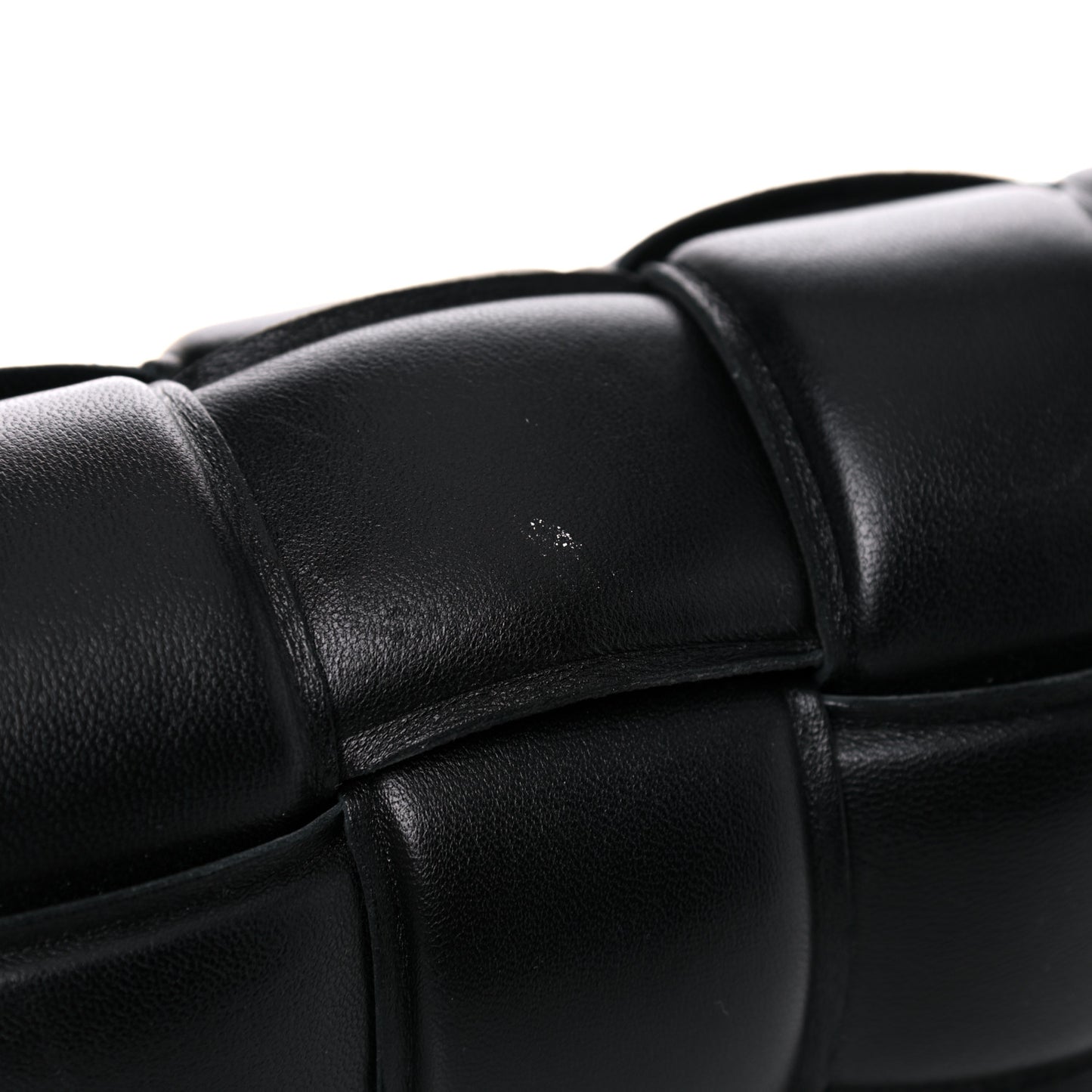 Nappa Maxi Intreccio Padded Cassette Crossbody Bag Black