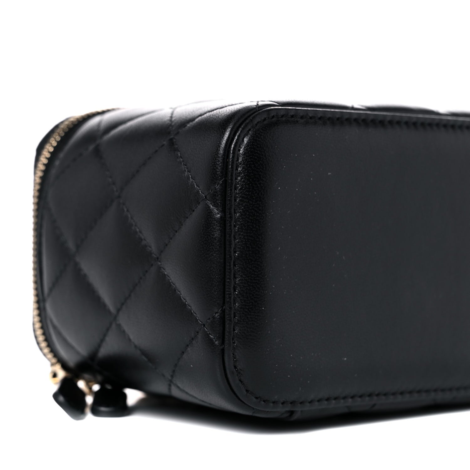 Chanel Lambskin Quilted Small Pearl Crush Vanity Case With Chain Black 8 of 10