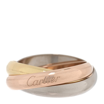 Cartier 18K Pink Yellow White Gold Classic Trinity Ring 55 7.25 1 of 5