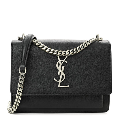 Saint Laurent Grained Calfskin Small Monogram Sunset Black 1 of 16