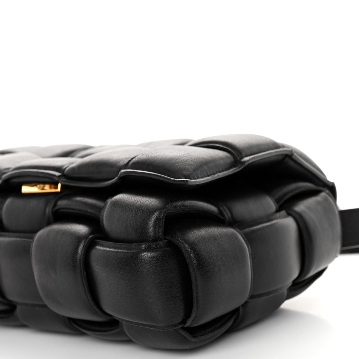 Nappa Maxi Intrecciato Padded Cassette Crossbody Bag Black