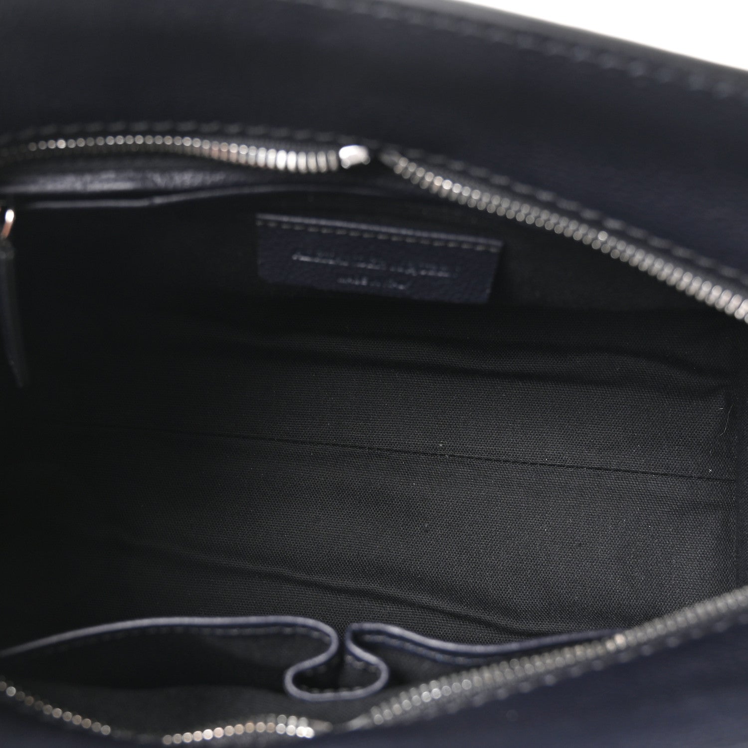 Alexander McQueen Pebbled Calfskin Small Skull Padlock Zip Around Tote Navy 5 of 10