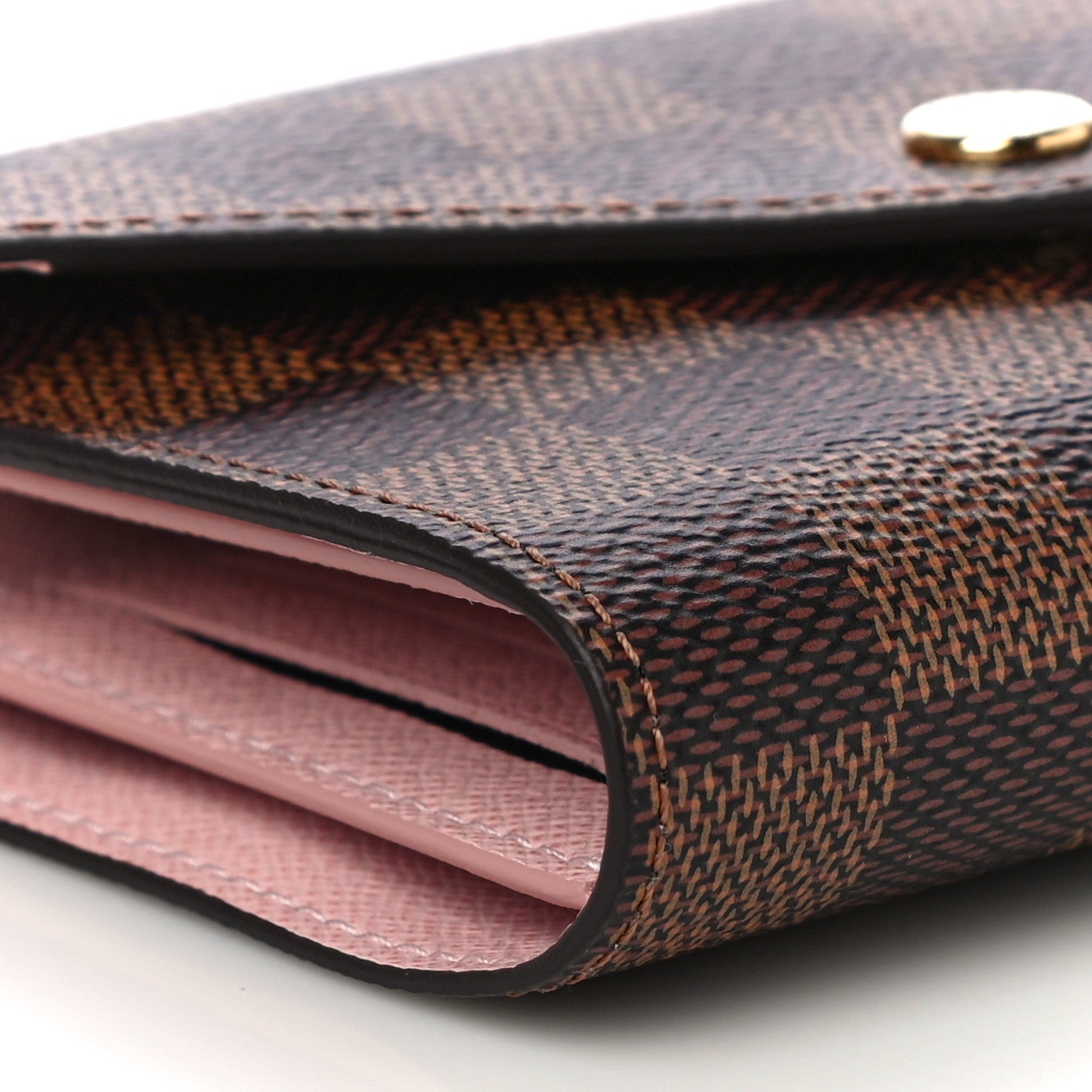 Louis Vuitton Damier Ebene Victorine Wallet Rose Ballerine 8 of 10