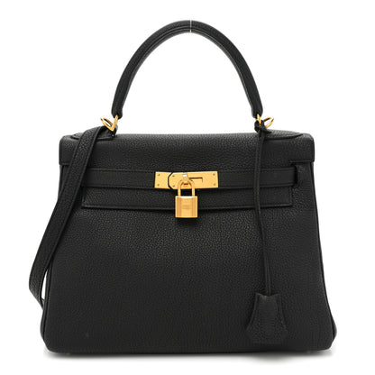 Hermes Togo Kelly Retourne 28 Black 1 of 19