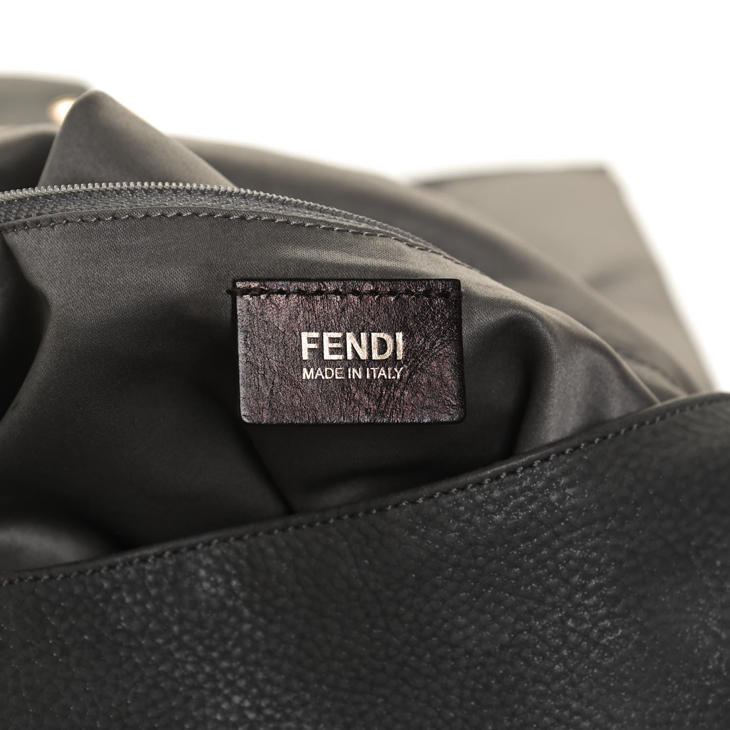 Fendi Vitello Savana Big Mama Baguette Grigio Tartaruga Natural 6 of 13