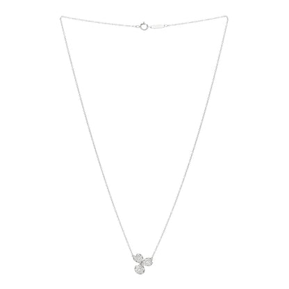 Tiffany Platinum Diamond Paper Flowers Pave Pendant Necklace 3 of 7