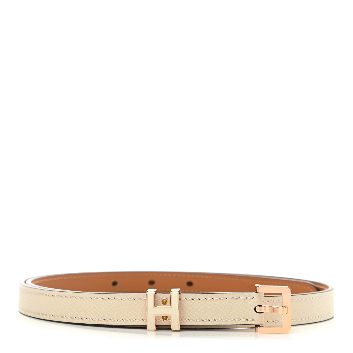Hermes Epsom 15mm Pop H Belt 80 Craie 1 of 5