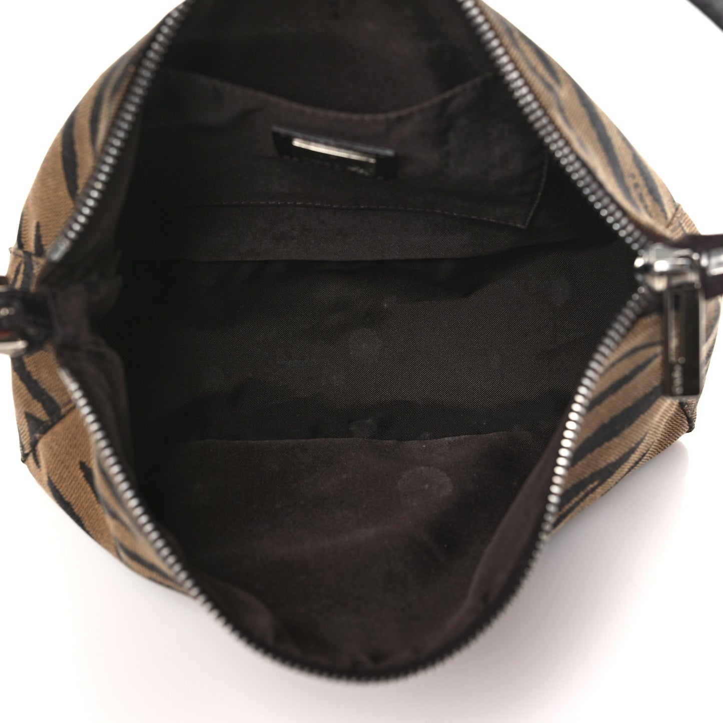 Canvas Tiger Print Pochette Brown