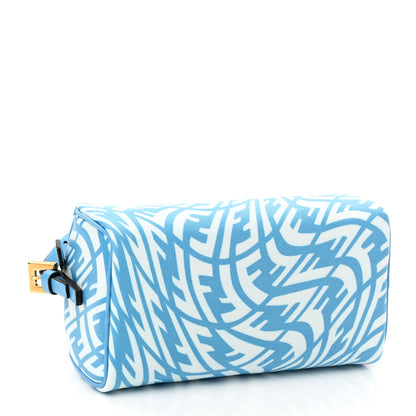 Fendi X SARAH COLEMAN Glazed Canvas Vitello King FF Vertigo Mini Shoulder Bag Cyber Blue White 4 of 10