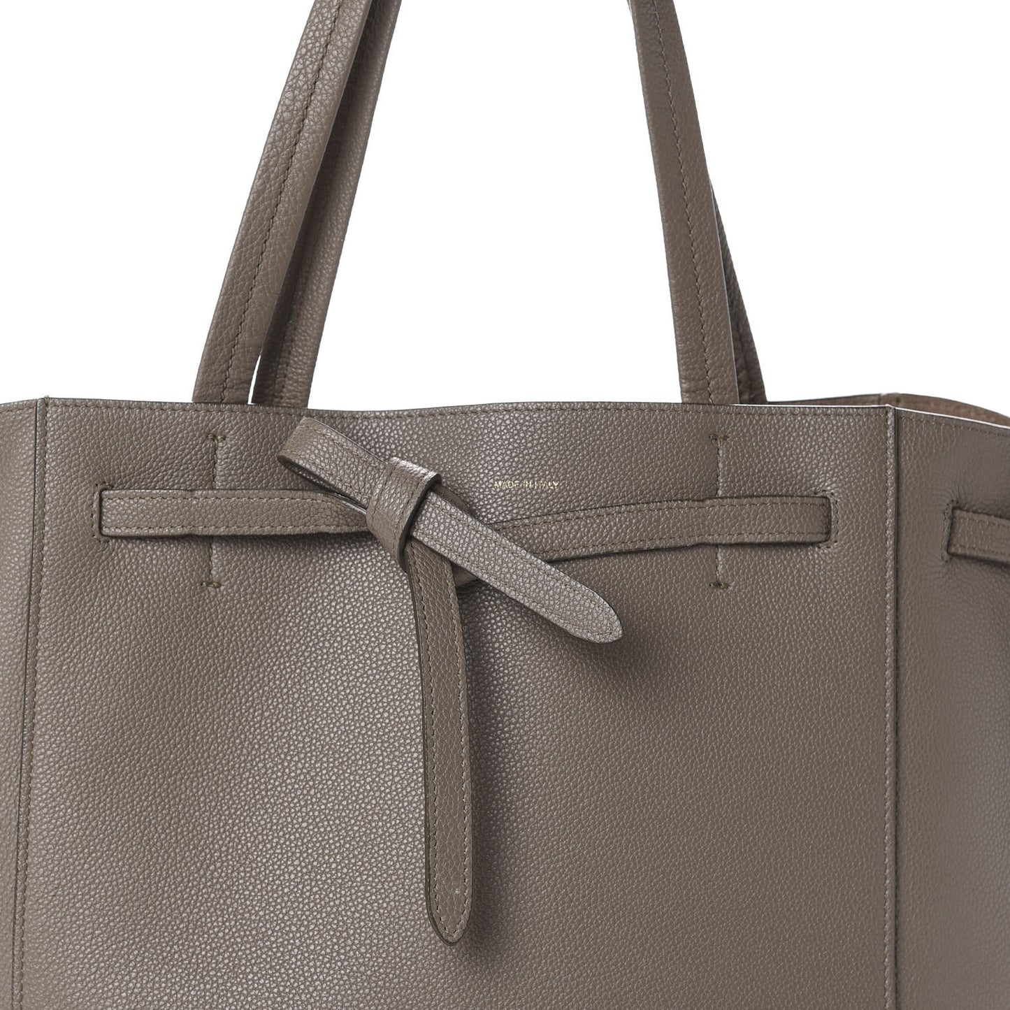 Soft Grained Calfskin Small Belt Cabas Phantom Taupe