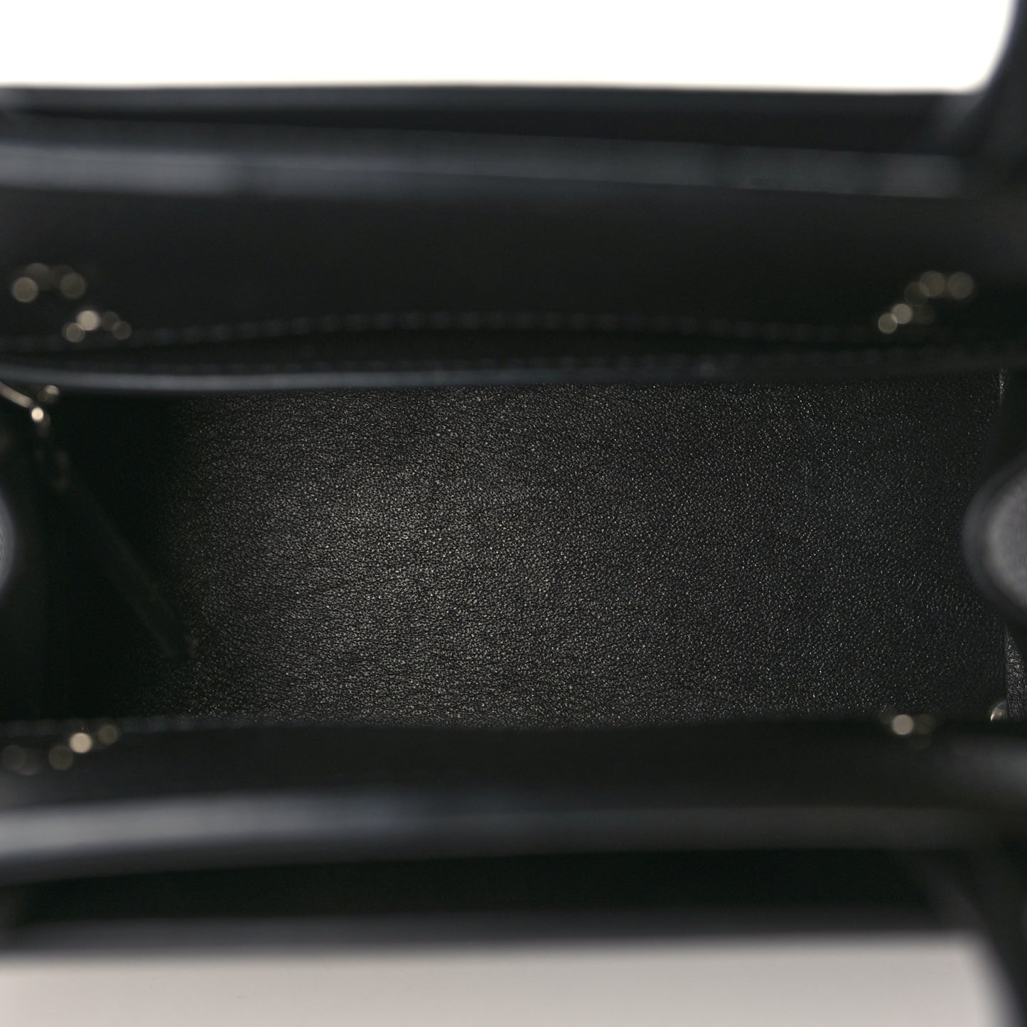 Grained Calfskin Small Horizon Satchel Black