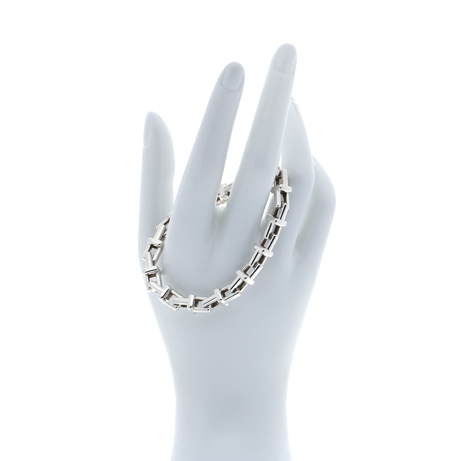 Tiffany Sterling Silver T Chain Bracelet 2 of 7
