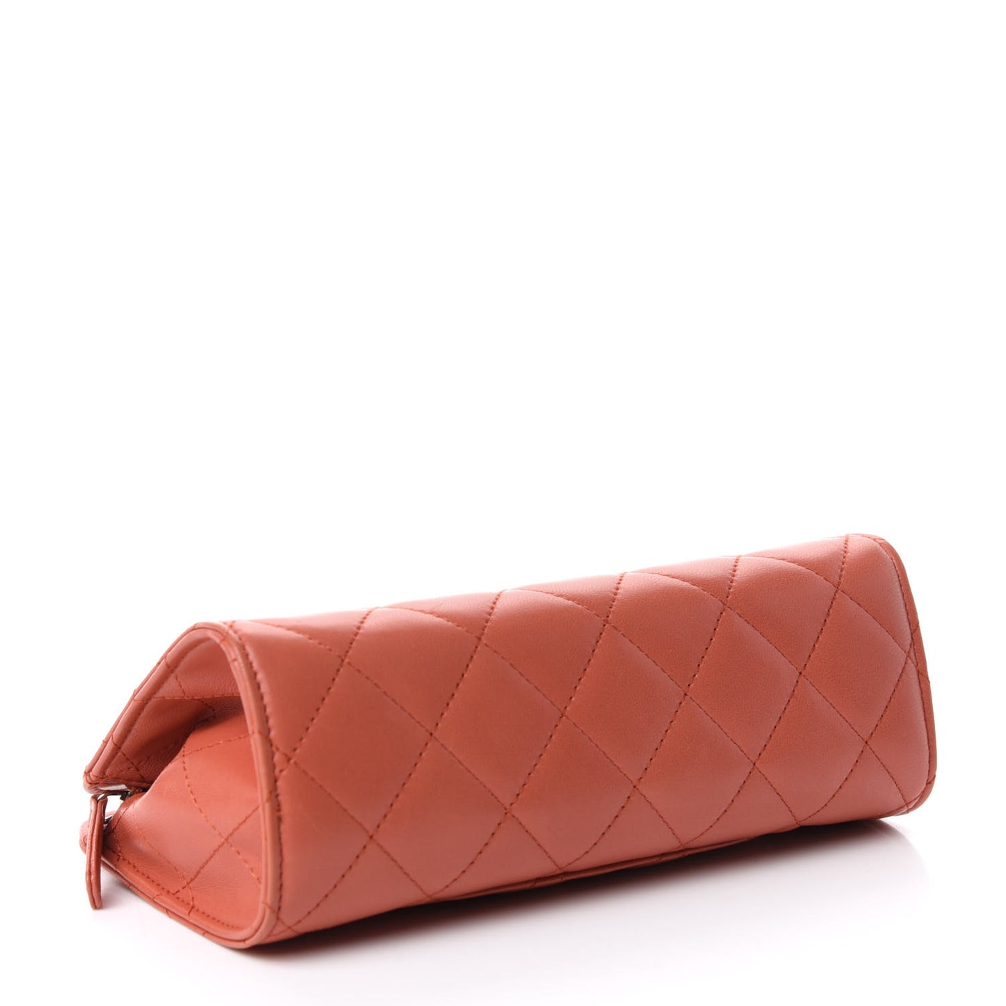 Lambskin Quilted Cosmetic Case Red