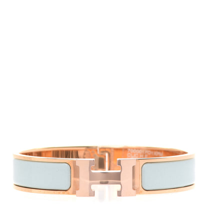 Hermes Enamel Narrow Clic Clac H Bracelet PM Vert Argile 1 of 6