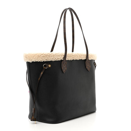 Louis Vuitton Calfskin Monogram Teddy Neverfull MM Black 3 of 9