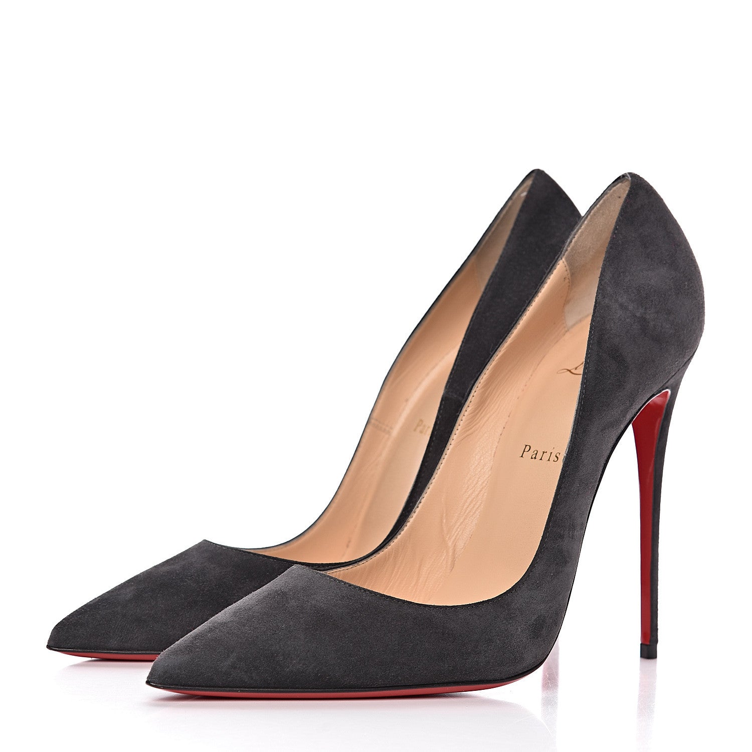 Christian Louboutin Veau Velours So Kate 120 Pumps 41.5 Fusain 3 of 8