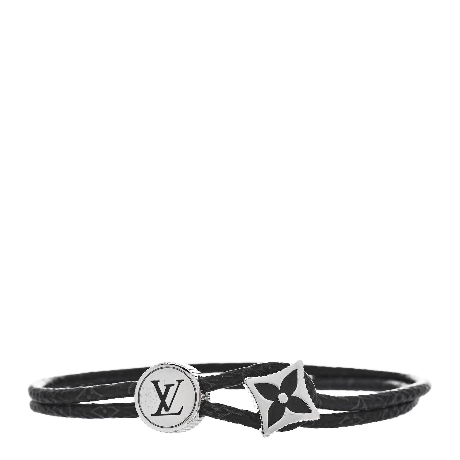 Louis Vuitton Monogram Eclipse Catch It Bracelet 21 Grey 1 of 4
