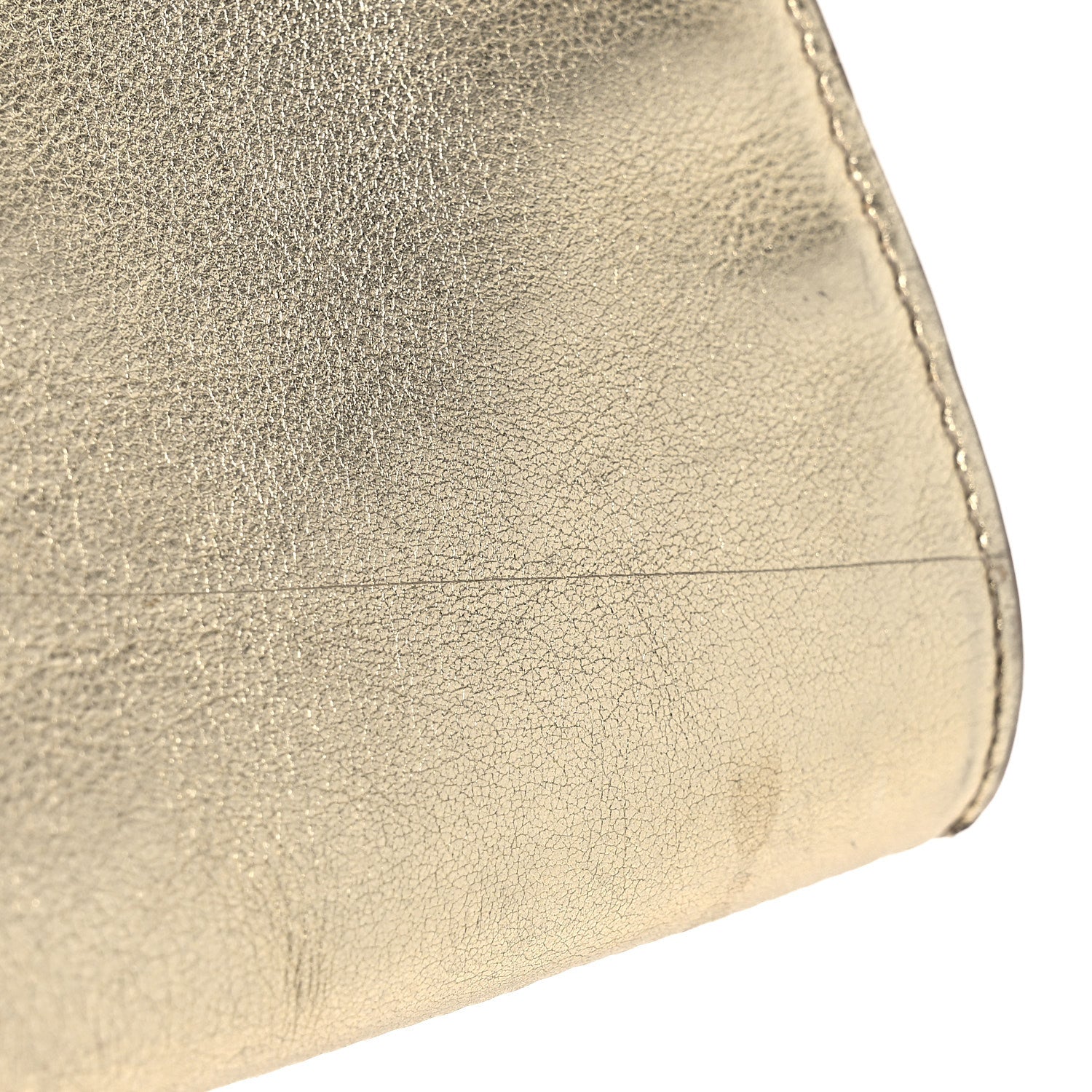 Saint Laurent Metallic Calfskin Monogram Large Belle De Jour Clutch Gold 8 of 10