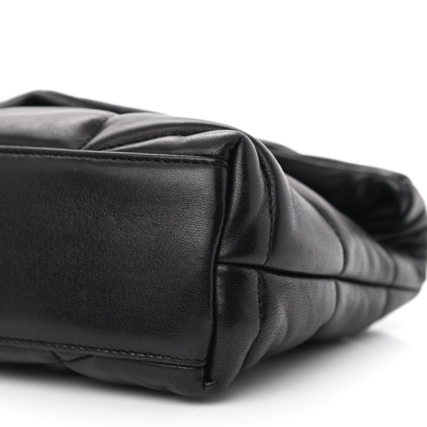 Saint Laurent Lambskin Quilted Toy Loulou Puffer Monogram Chain Satchel Black 10 of 10