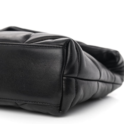 Saint Laurent Lambskin Quilted Toy Loulou Puffer Monogram Chain Satchel Black 10 of 10