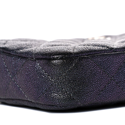 Chanel Iridescent Caviar Quilted Small Clutch With Chain Black 10 of 15