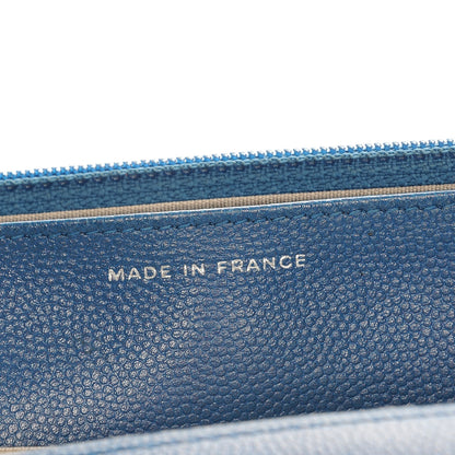 Chanel Caviar Sevruga Wallet on Chain WOC Blue 7 of 9