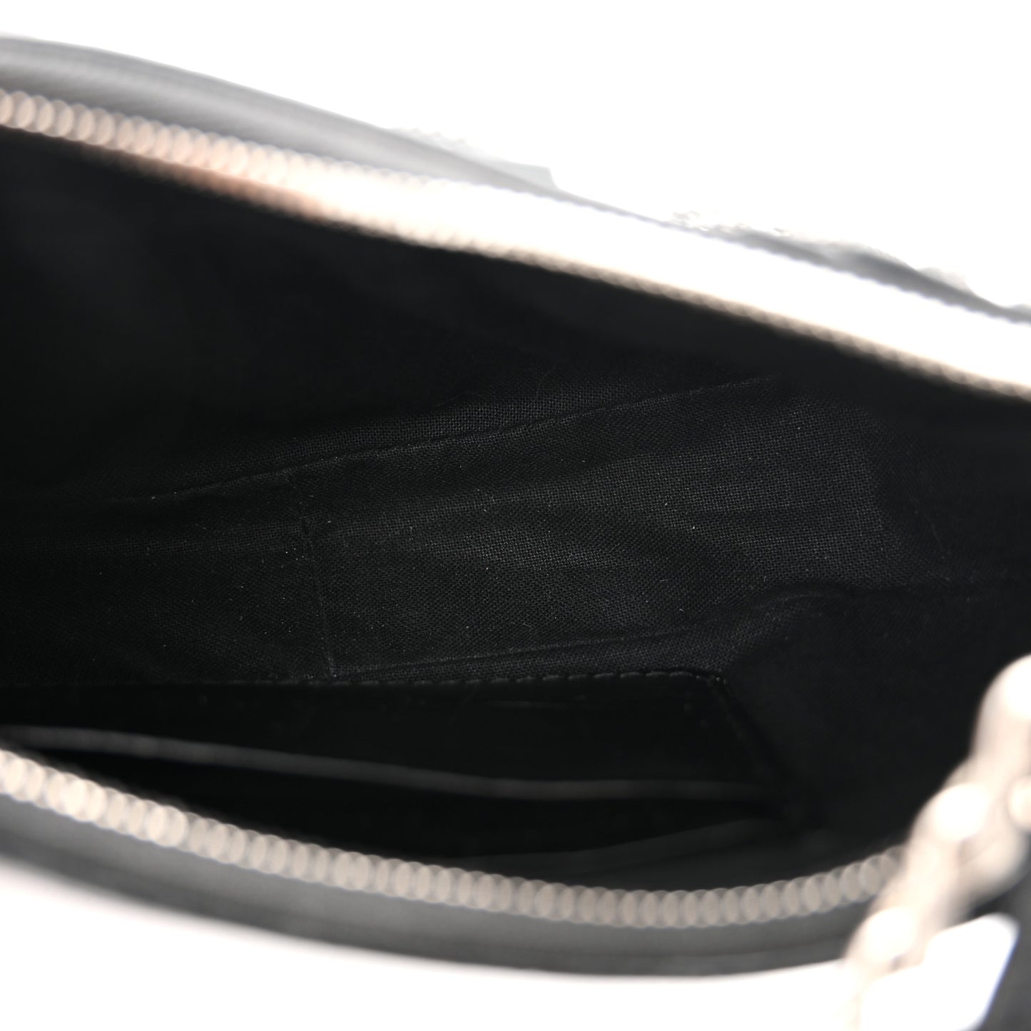 Extra Supple Calfskin Crystal Crocodile Embossed Le Cagole Mini Purse With Chain Black