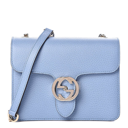 Gucci Dollar Calfskin Small Interlocking G Shoulder Bag Mineral Blue 1 of 9