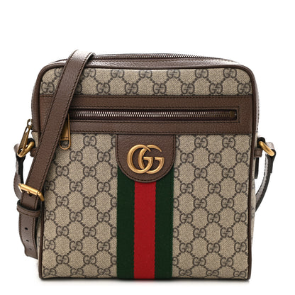 Gucci GG Supreme Monogram Web Small Ophidia Messenger Bag Brown 1 of 8
