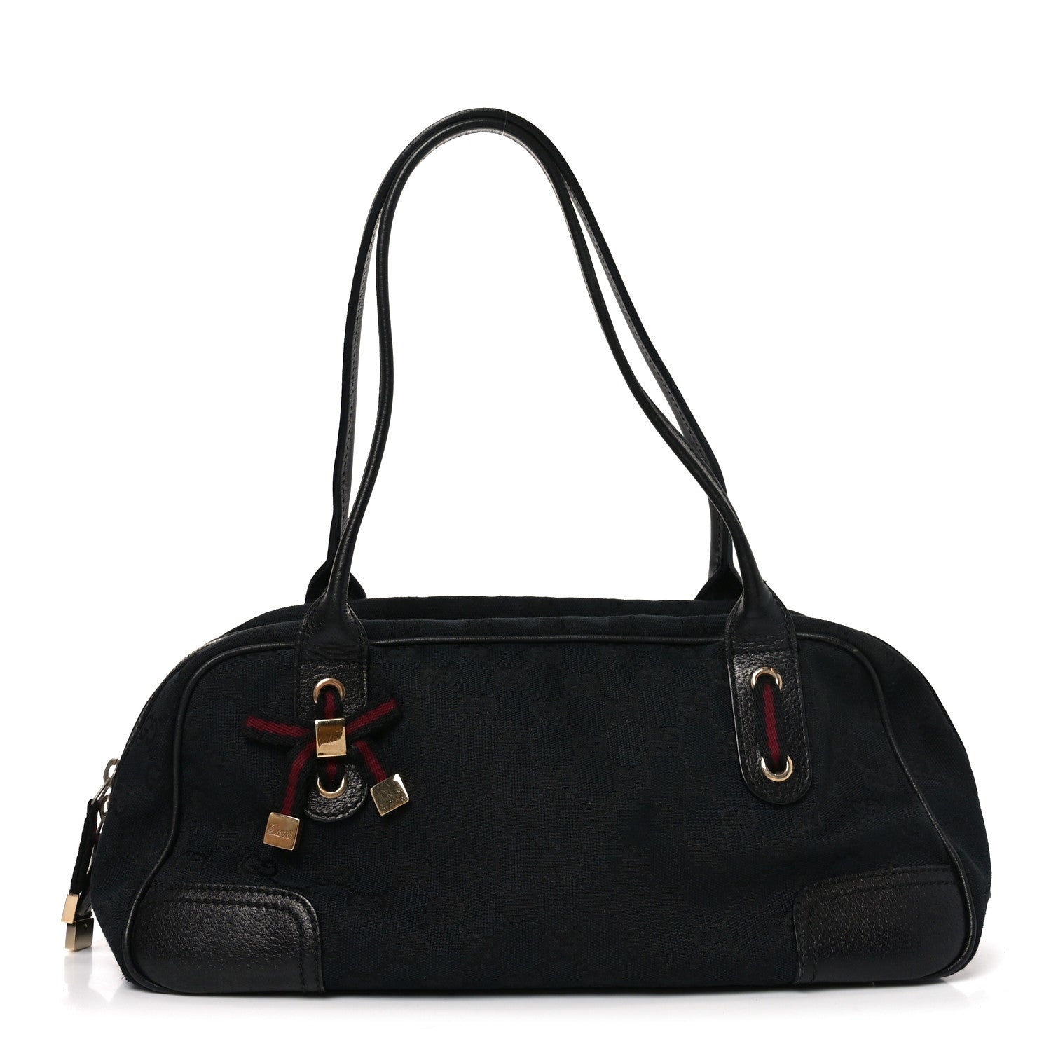 Gucci Monogram Small Princy Satchel Black 1 of 10