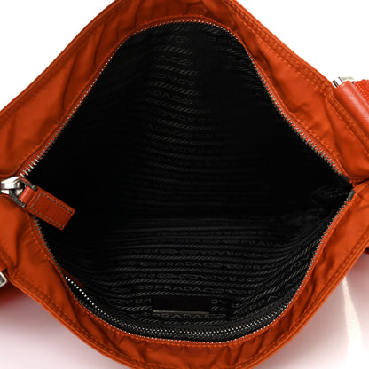 Prada Nylon Vela Flat Messenger Bag Orange 4 of 4