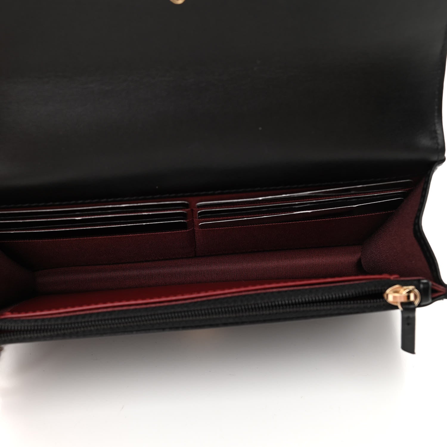 Chanel Calfskin Quilted Perfect Fit Wallet On Chain WOC Black 5 of 12