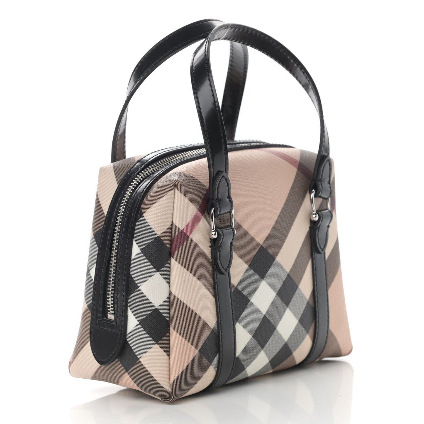 Nova Check Small Boston Bag Mini Black