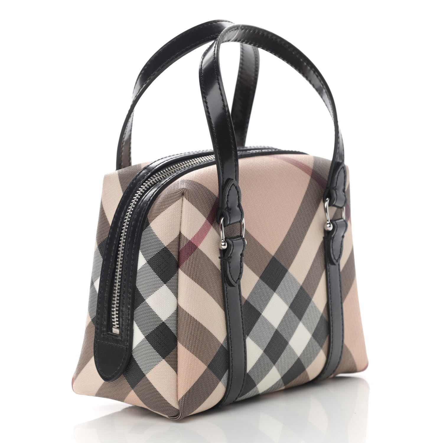 Burberry Nova Check Small Boston Bag Mini Black 3 of 12