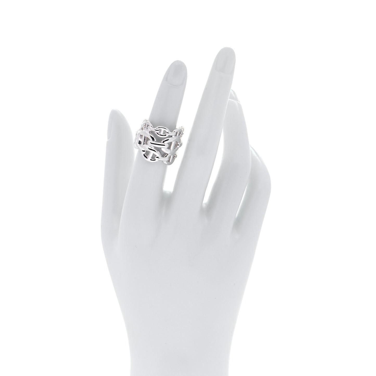 Sterling Silver GM Chaine d'Ancre Enchainee Band Ring 52 6