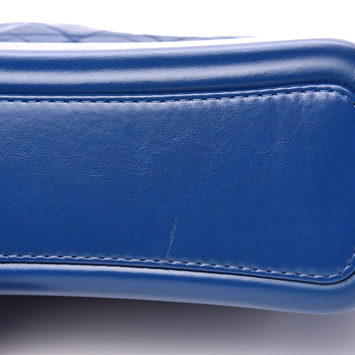 Aged Calfskin Quilted Medium Gabrielle Hobo Blue