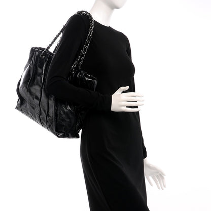 Chanel Glazed Calfskin Large Twisted Tote Black 2 of 10
