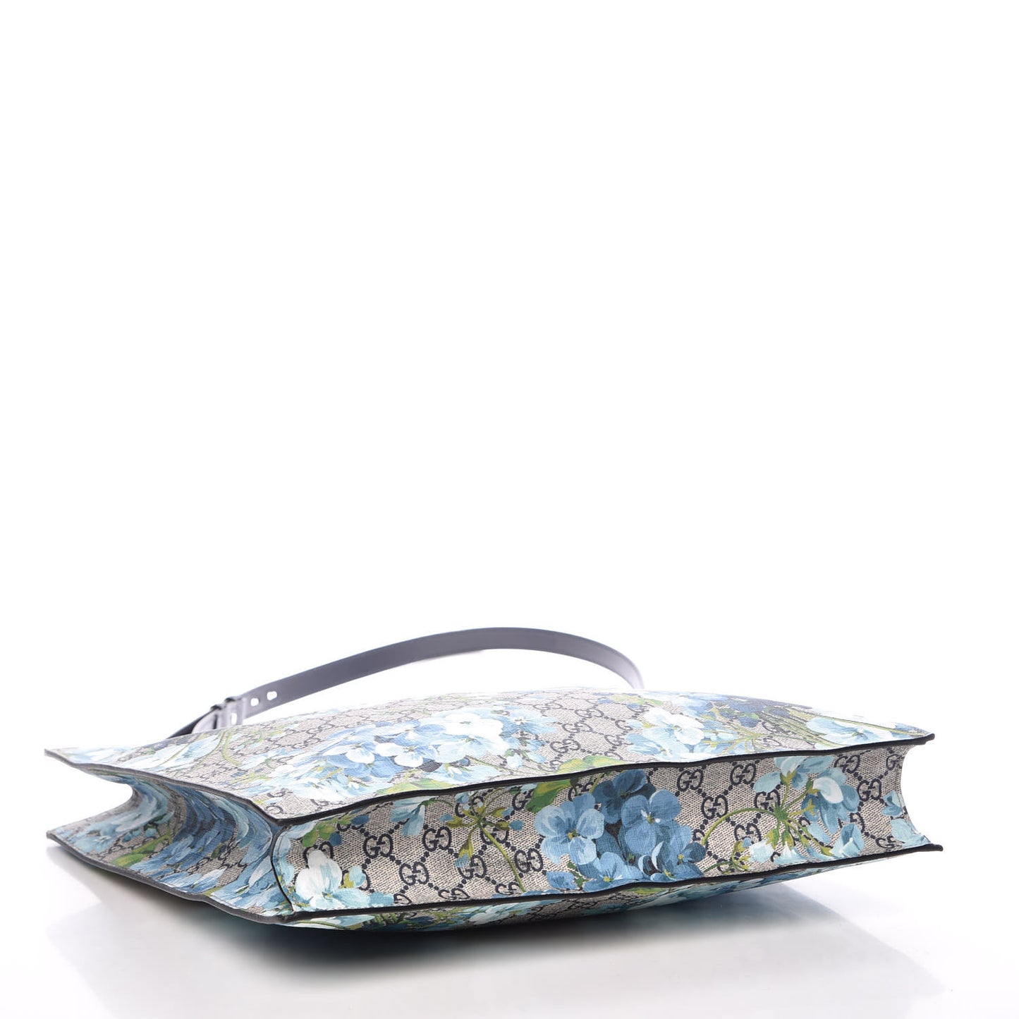 Soft GG Supreme Monogram Blooms Vertical Tote Blue