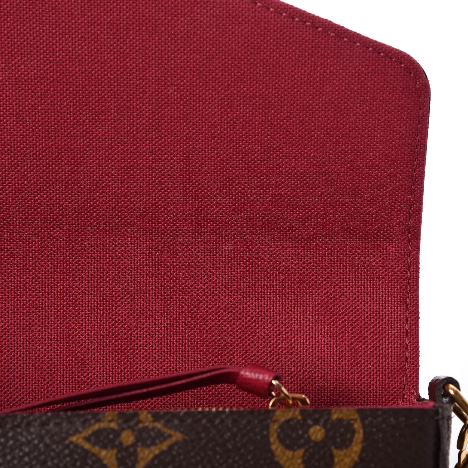 Louis Vuitton Monogram Pochette Felicie Chain Wallet Fuchsia 9 of 10