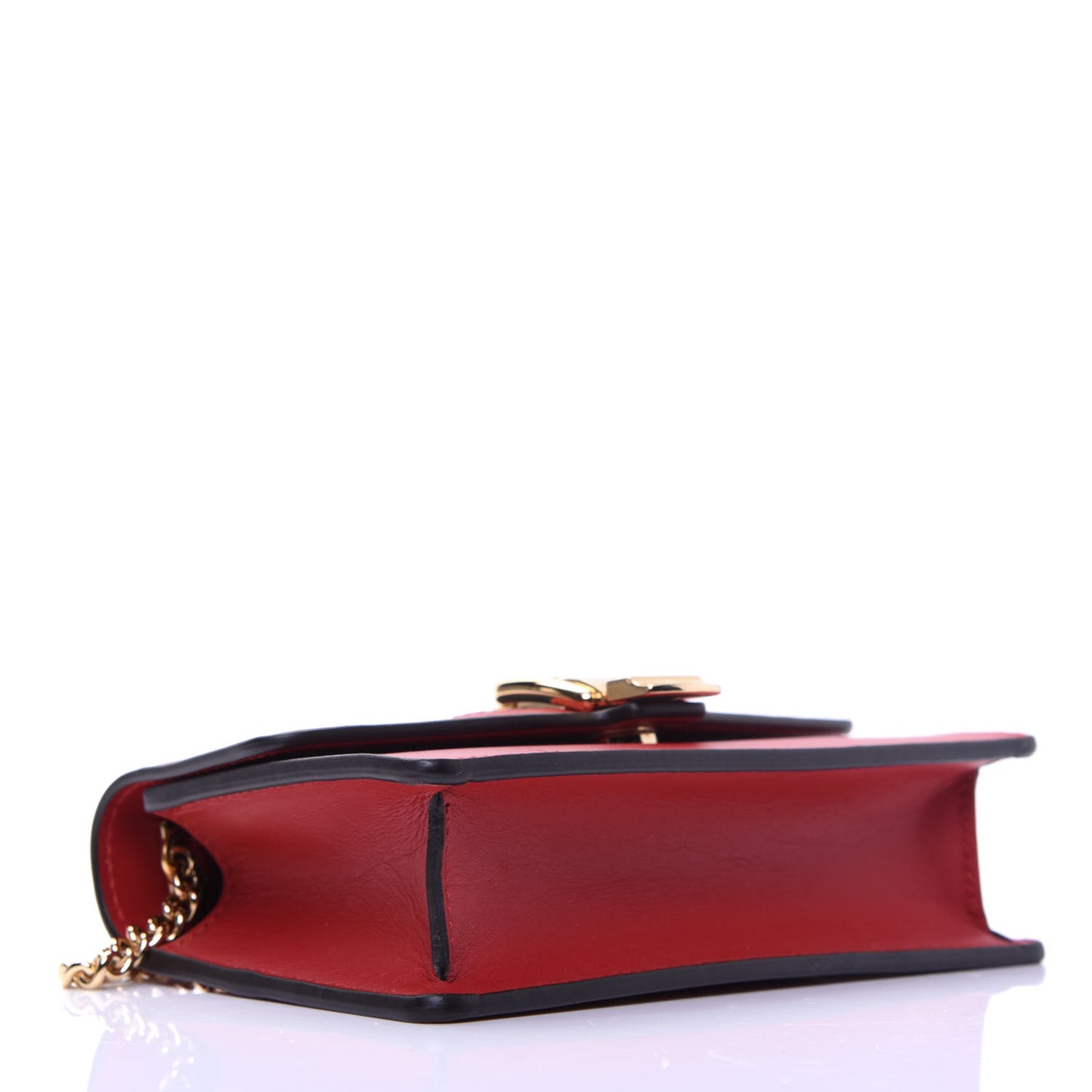 Calfskin Super Mini Sylvie Chain Shoulder Bag Hibiscus Red