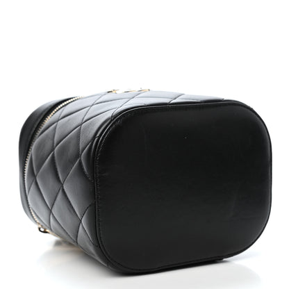 Chanel Lambskin Quilted Trendy Vanity Case Black 3 of 4