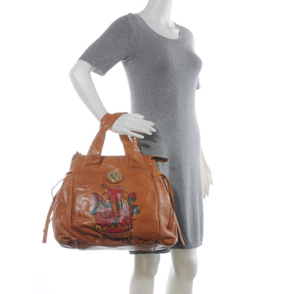 Gucci Calfkin Tattoo Heart Large Hysteria Tote Tan 2 of 7