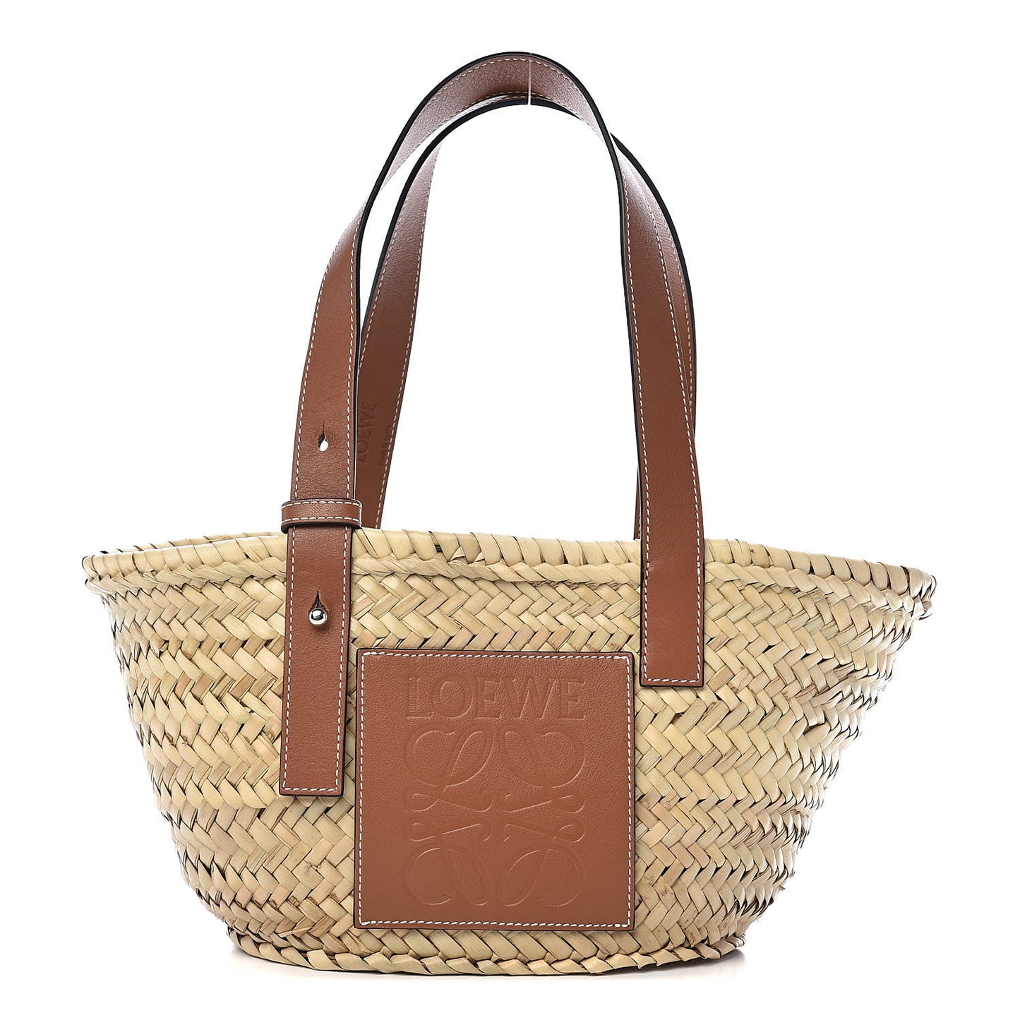 Raffia Small Basket Tote Bag Natural Tan