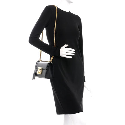 Gucci Calfskin Small Padlock Shoulder Bag Black 2 of 8