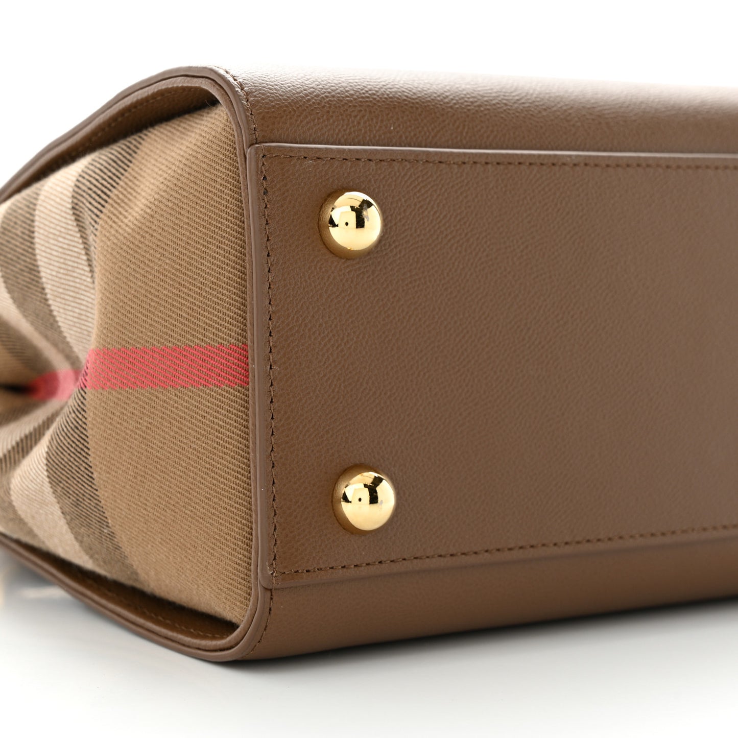 Calfskin Mega Check Mini Banwell Tote Earth