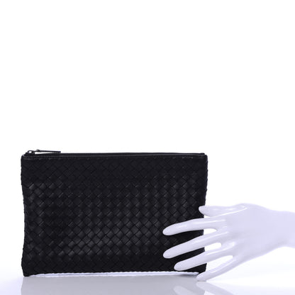 Bottega Veneta Nappa Intrecciato Medium Zip Pouch Black 2 of 7